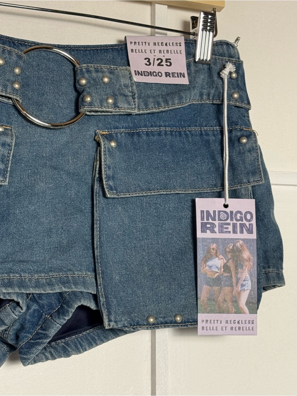 Indigo Rein Loop Belted Mini Skort